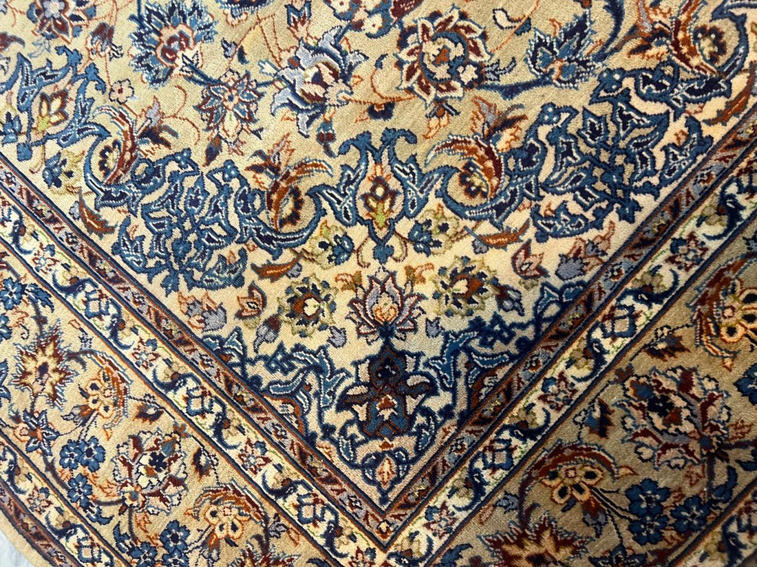 13' x 9' Ft. Authentic Vintage Persian Kashan Fine Wool Area Rug - BR1232