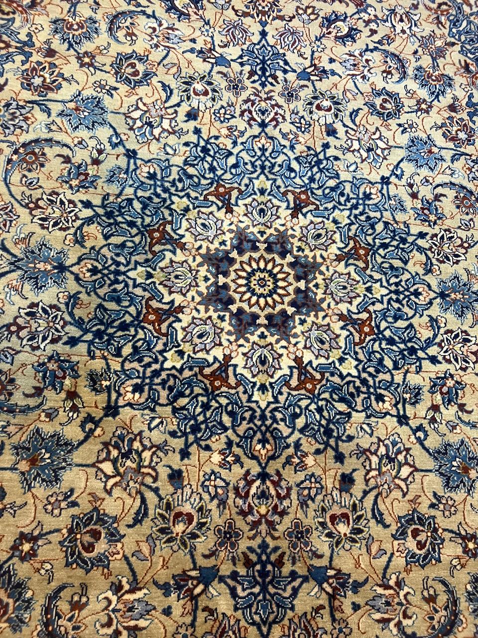 13' x 9' Ft. Authentic Vintage Persian Kashan Fine Wool Area Rug - BR1232