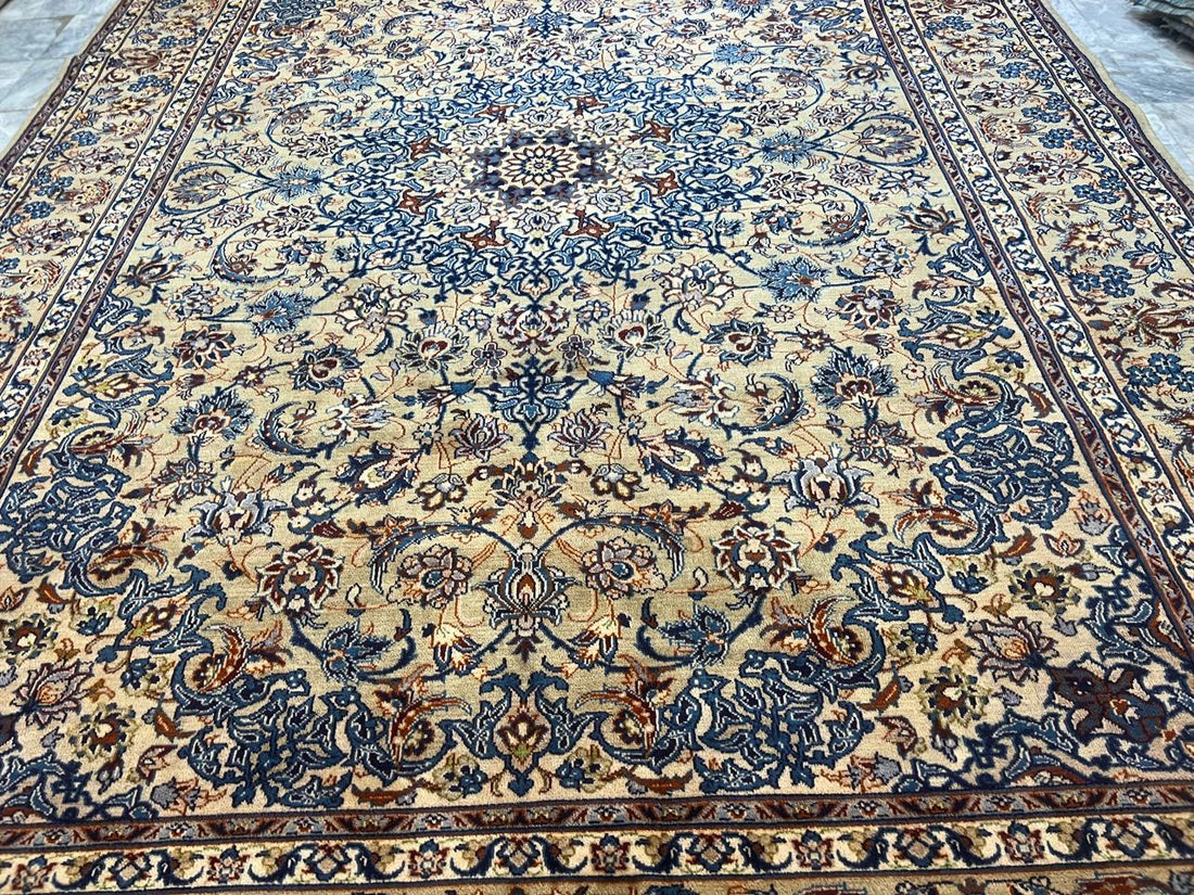 13' x 9' Ft. Authentic Vintage Persian Kashan Fine Wool Area Rug - BR1232