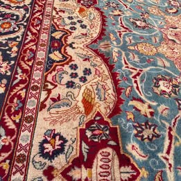 13 1/2' x  9 1/2' Ft. RARE Authentic Vintage Persian Kashmar Hand Knotted Wool Area Rug - BR2513