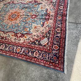 13 1/2' x  9 1/2' Ft. RARE Authentic Vintage Persian Kashmar Hand Knotted Wool Area Rug - BR2513