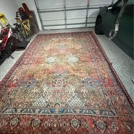 14’ x 10’ Ft. Vintage Persian Hamadan - Bakhtiyar Hand Knotted Wool Rug - 50-60 years old - BR2512