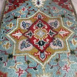 2’ x 3’ Contemporary Turkish Oushak Bohemian Hand Knotted Wool Rug - BR3068