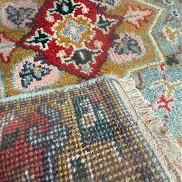 2’ x 3’ Contemporary Turkish Oushak Bohemian Hand Knotted Wool Rug - BR3068