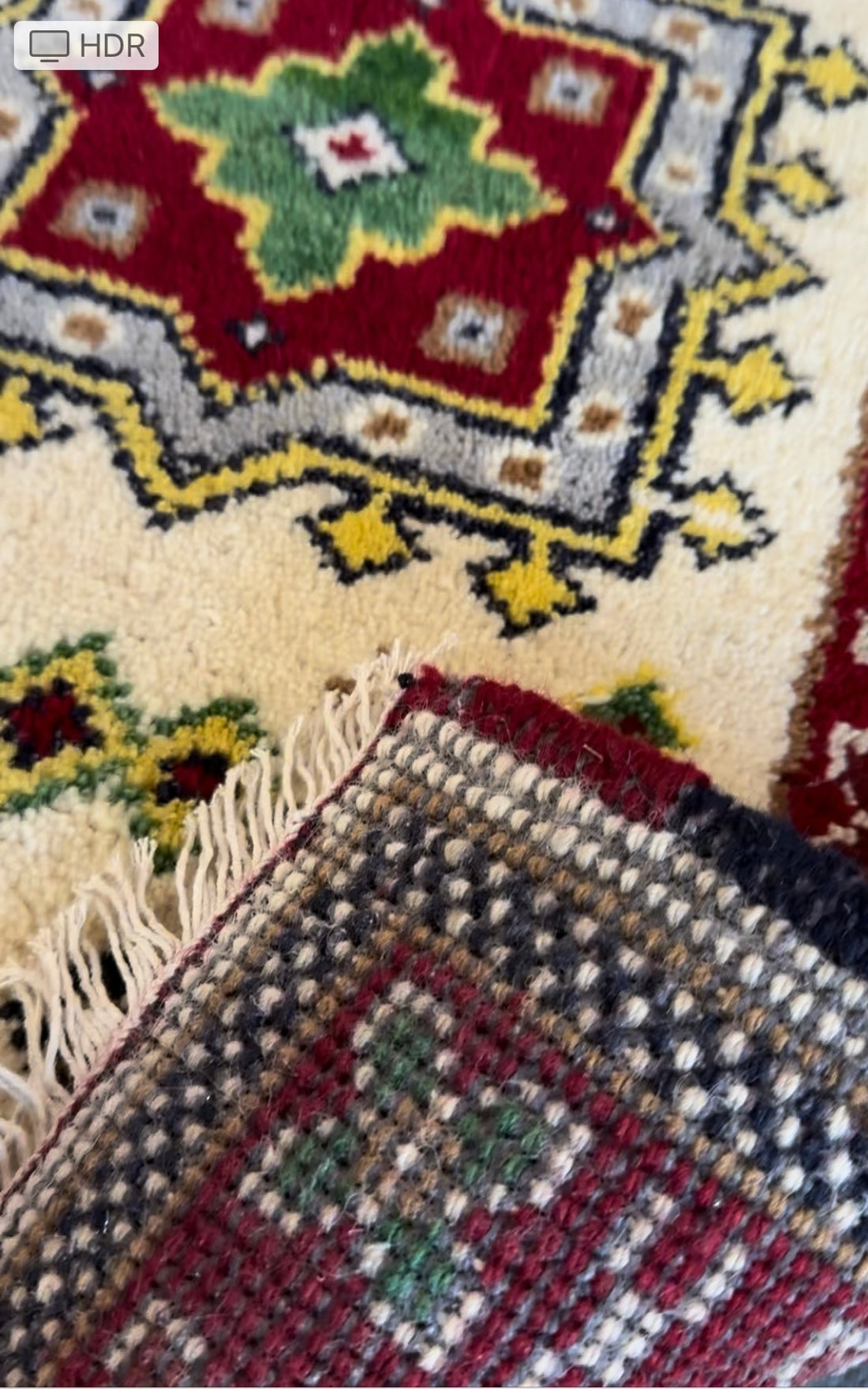 6.7' x 2.2' Ft. Kazak Runner Hand Knotted in India with Vegetable Dyed Hand Spun Wool BR199