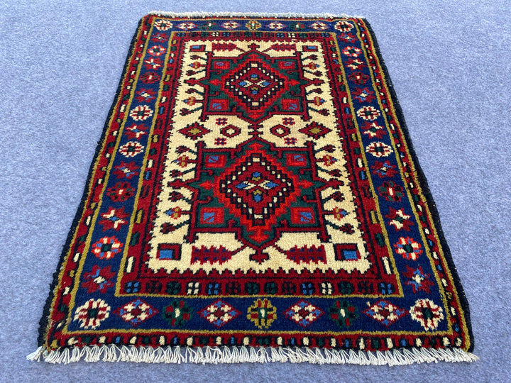 2.9' x 2.0' Authentic Chinese/Nepal Hand Knotted Gabbah Small Area Rug BR1010