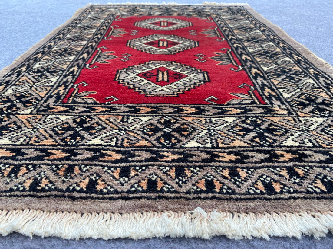 3.1' x 2.0' Ft. Authentic Pakistani Jaldar Hand Knotted Finest Wool Small Area Rug BR1017