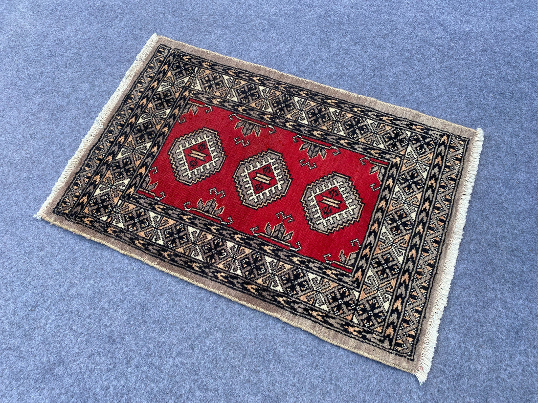 3.1' x 2.0' Ft. Authentic Pakistani Jaldar Hand Knotted Finest Wool Small Area Rug BR1017