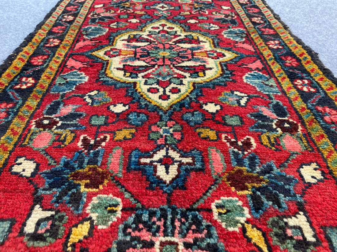 3.1' x 2.1' Ft. Authentic Persian Hamadan Hand Knotted Finest Wool Small Area Rug BR1019