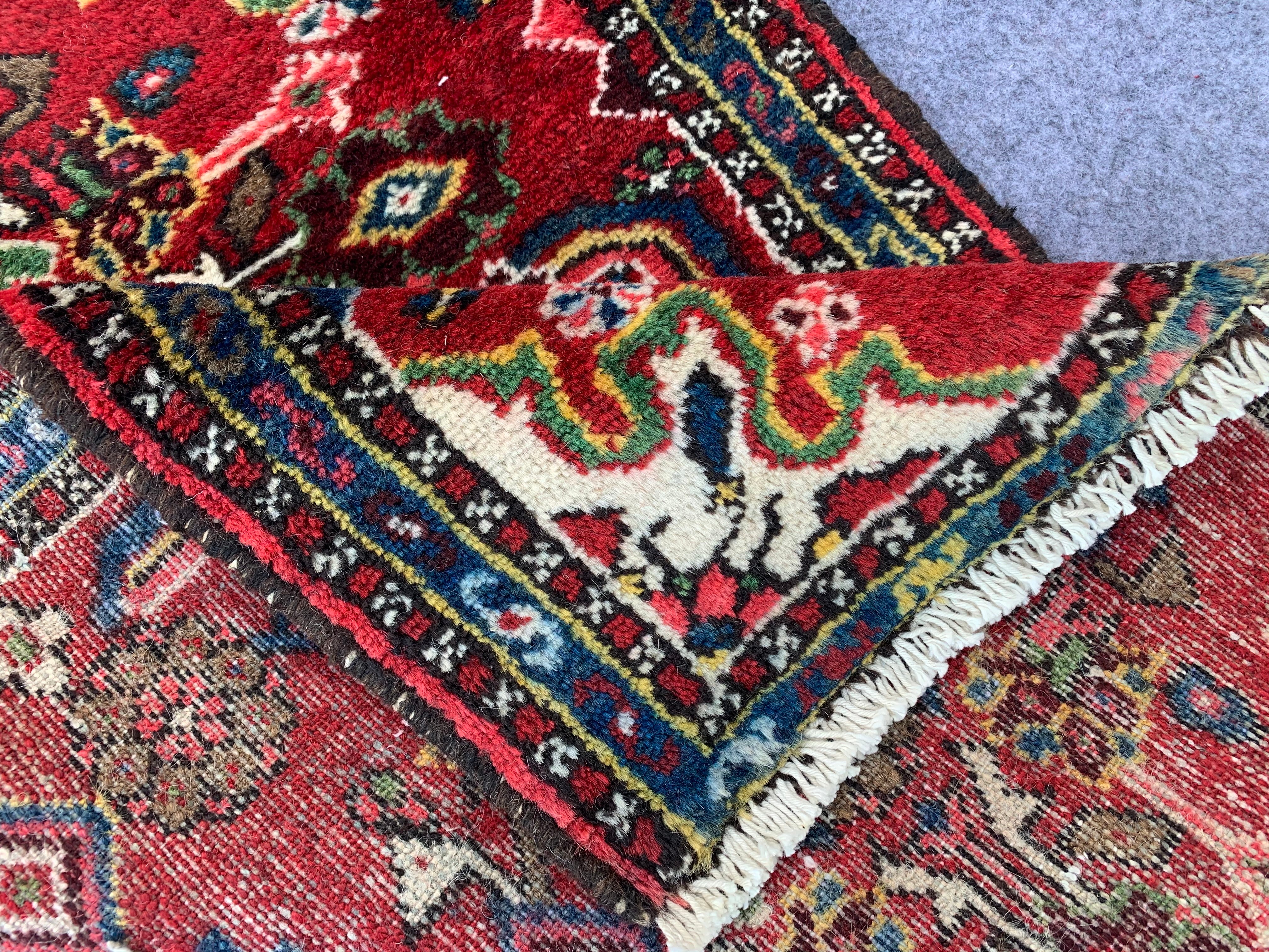 2.7' x 2.0' Ft. Authentic Persian Hamadan Hand Knotted Finest Wool Small Area Rug BR1024