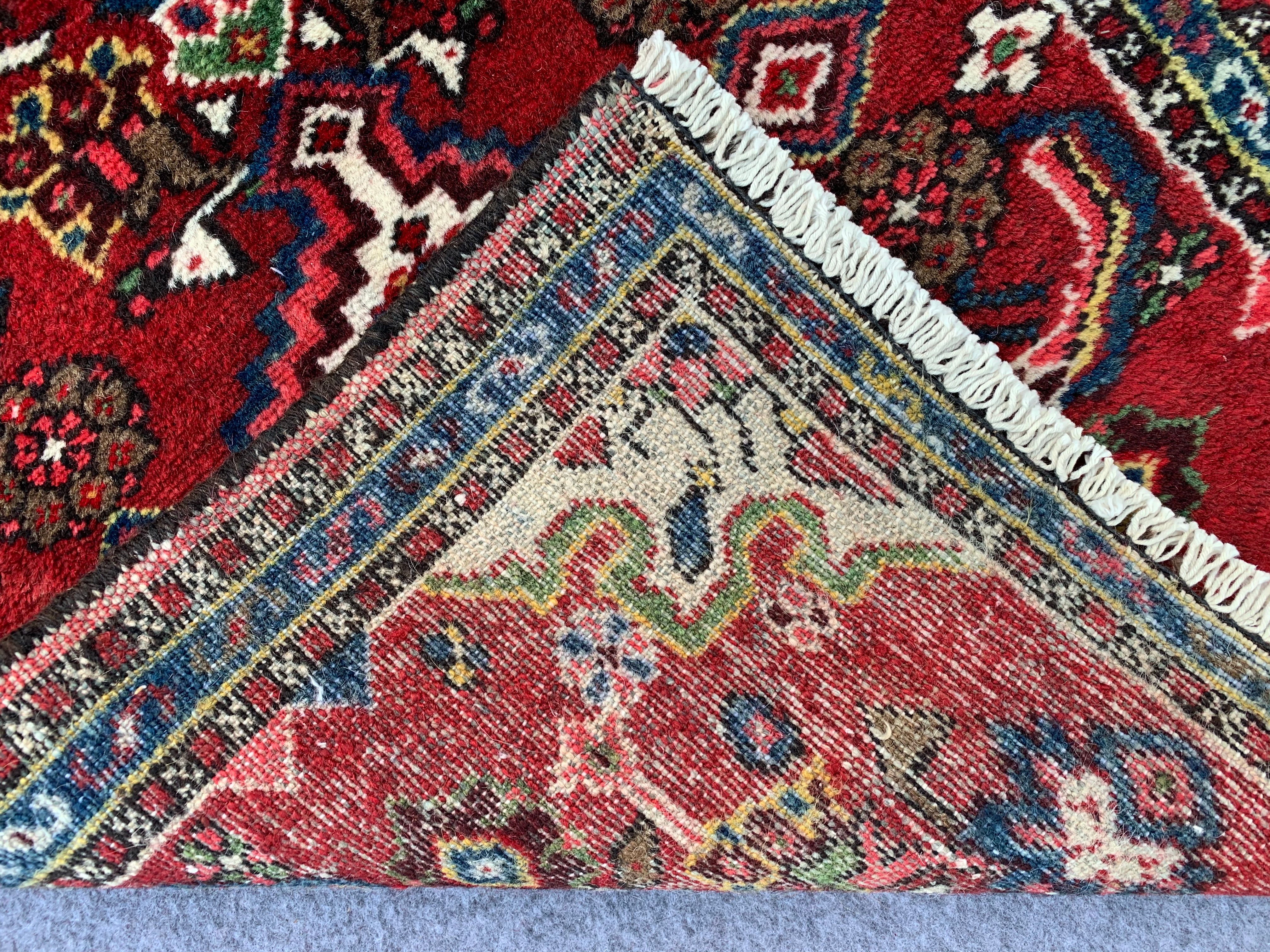 2.7' x 2.0' Ft. Authentic Persian Hamadan Hand Knotted Finest Wool Small Area Rug BR1024