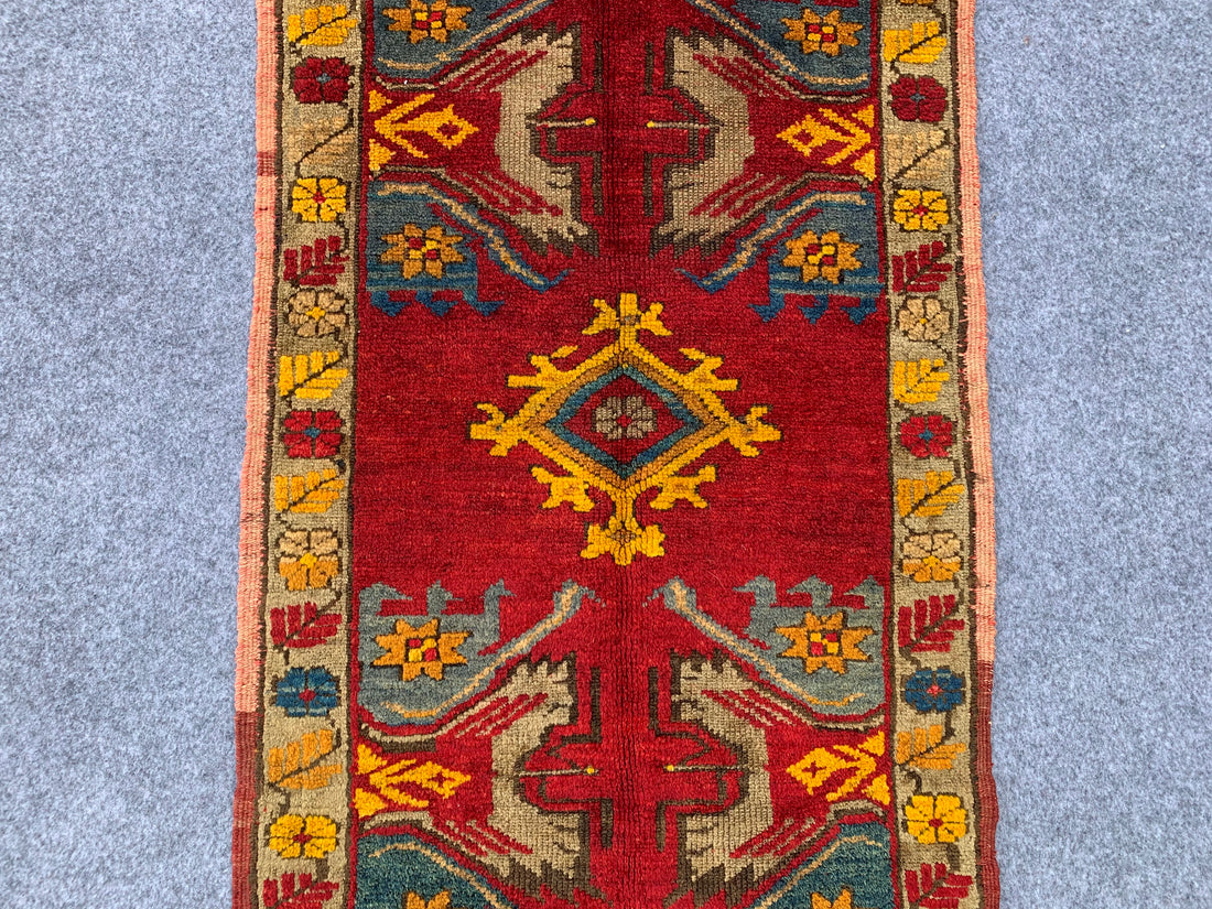 3.7' x 2.0' Ft. Authentic Turkish Kurdi Hand Knotted Fine Wool Small Area Rug BR1034