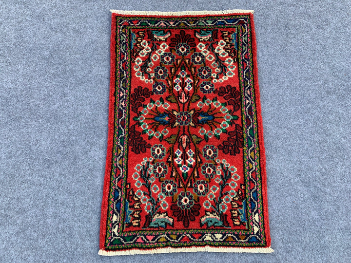 2.9' x 1.9' Authentic Persian Hamadan Hand Knotted Finest Wool Small Area Rug BR1044