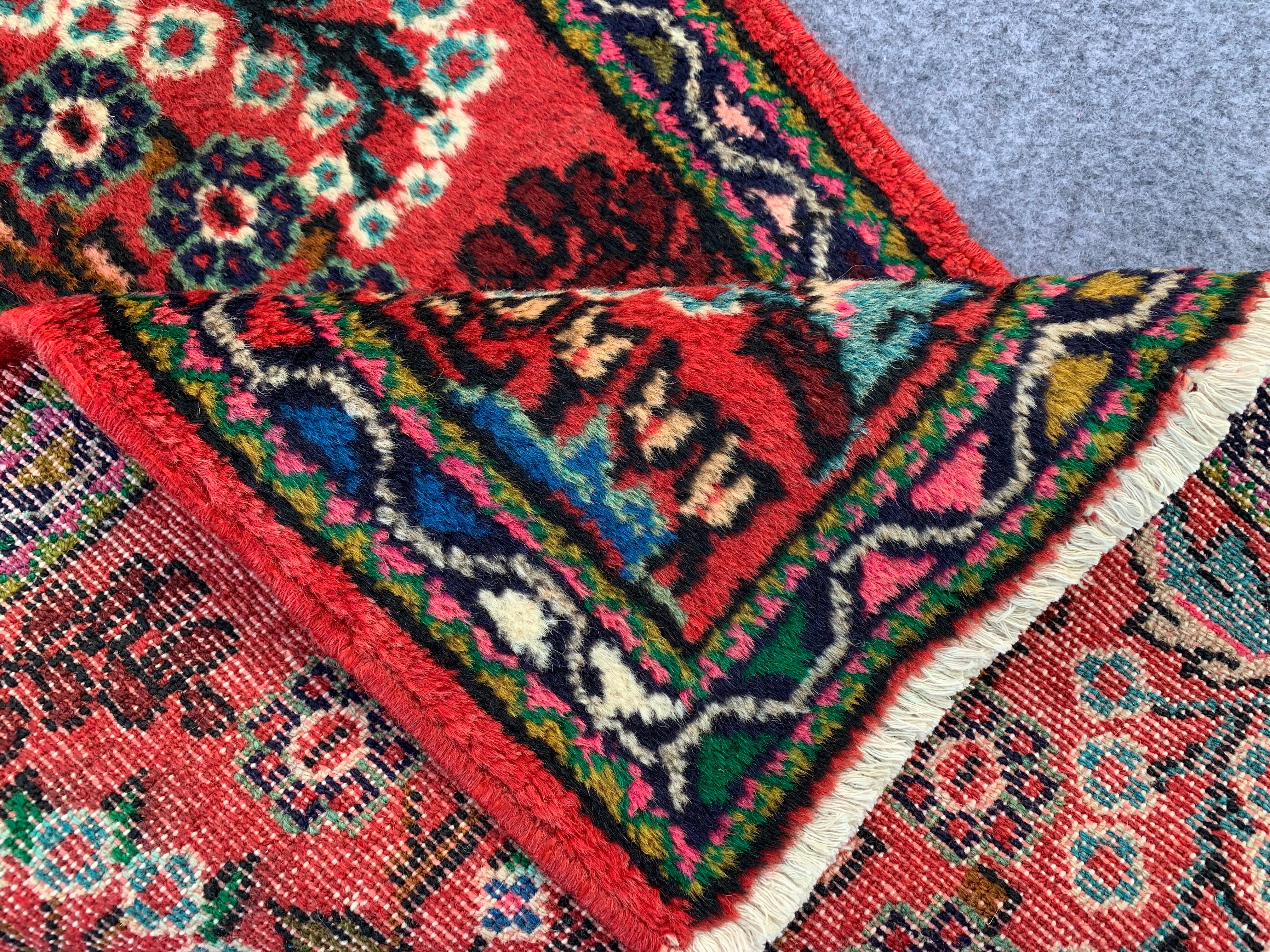 2.9' x 1.9' Authentic Persian Hamadan Hand Knotted Finest Wool Small Area Rug BR1044