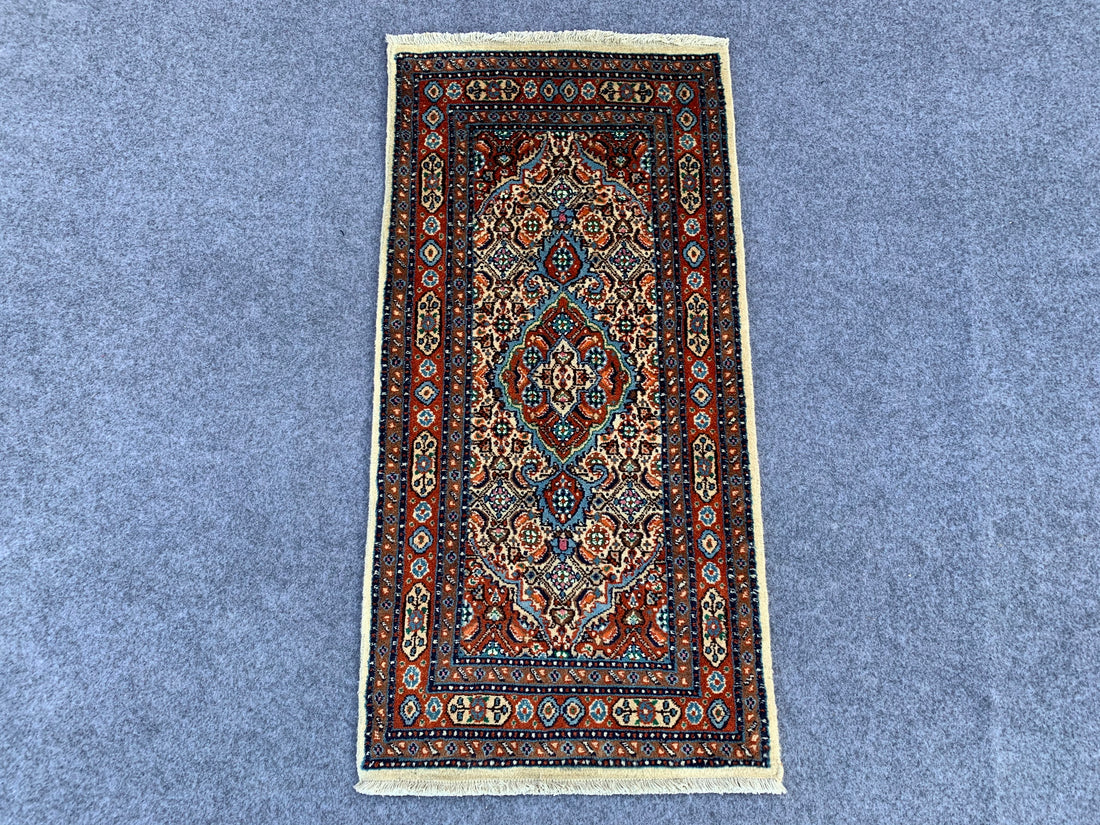 3.3' x 1.8' Ft. Authentic Persian Yamood Hand Knotted Finest Wool Small Area Rug BR1048