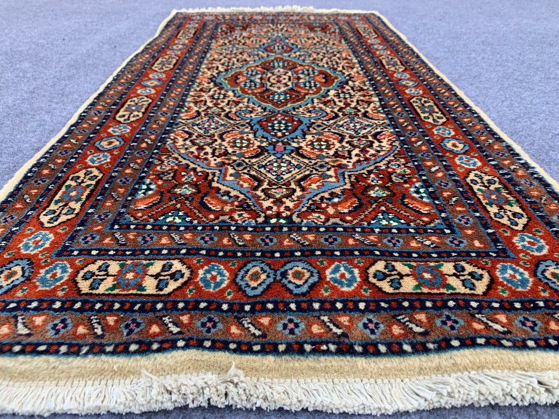 3.3' x 1.8' Ft. Authentic Persian Yamood Hand Knotted Finest Wool Small Area Rug BR1048