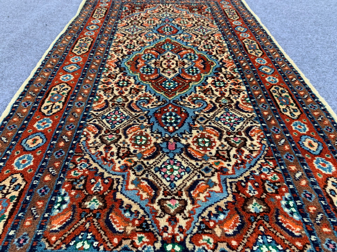 3.3' x 1.8' Ft. Authentic Persian Yamood Hand Knotted Finest Wool Small Area Rug BR1048