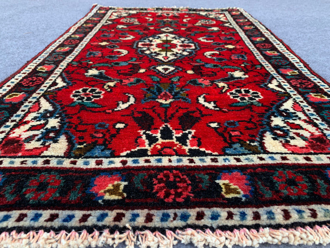 3.2' x 2.0' Ft. Authentic Persian Hamadan Hand Knotted Finest Wool Small Area Rug BR1055