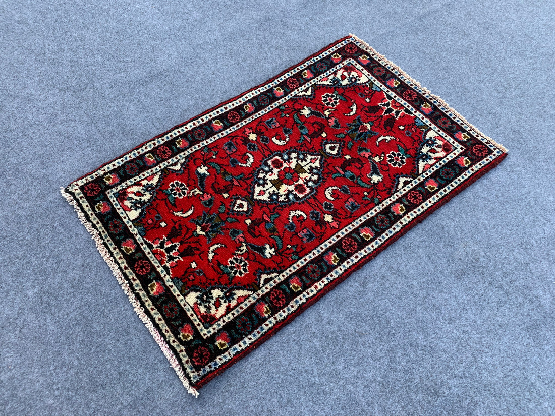 3.2' x 2.0' Ft. Authentic Persian Hamadan Hand Knotted Finest Wool Small Area Rug BR1055