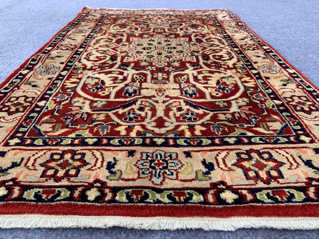 3.2' x 2.0' Authentic Vintage Afghan Hand Knotted Shirwan Area Rug BR1057