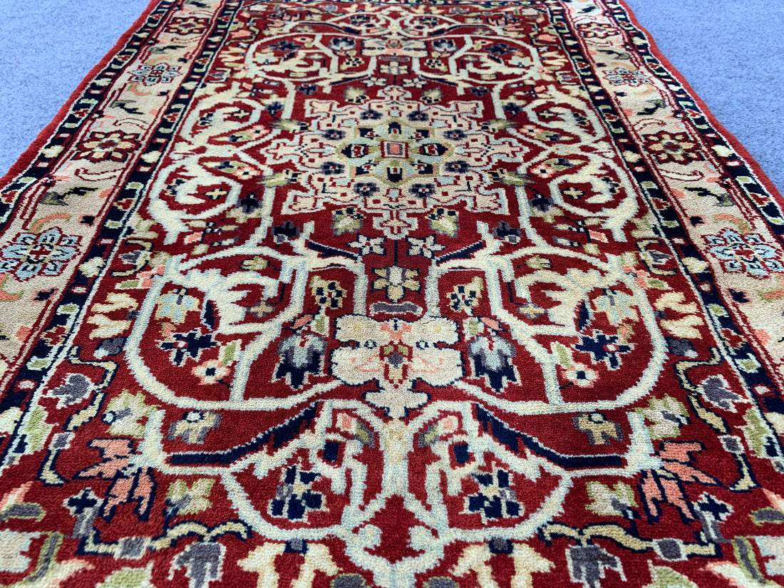 3.2' x 2.0' Authentic Vintage Afghan Hand Knotted Shirwan Area Rug BR1057