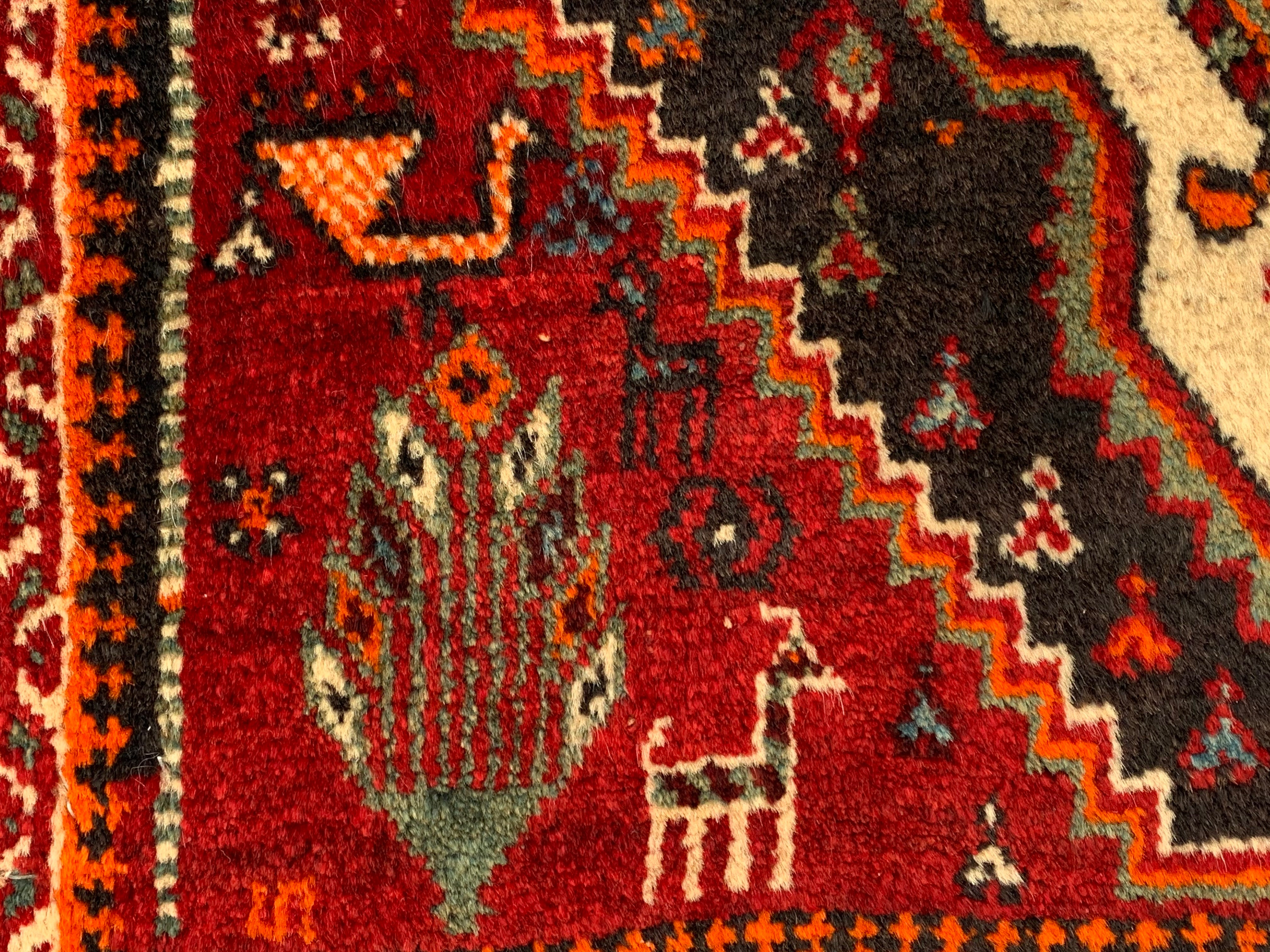 2.1' x 1.1' Ft. Authentic Persian Shairazi Hand Knotted Finest Wool Small Area Rug BR1068