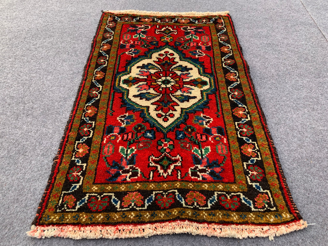 3.1' x 2.0' Ft. Authentic Persian Hamadan Hand Knotted Finest Wool Small Area Rug BR1073