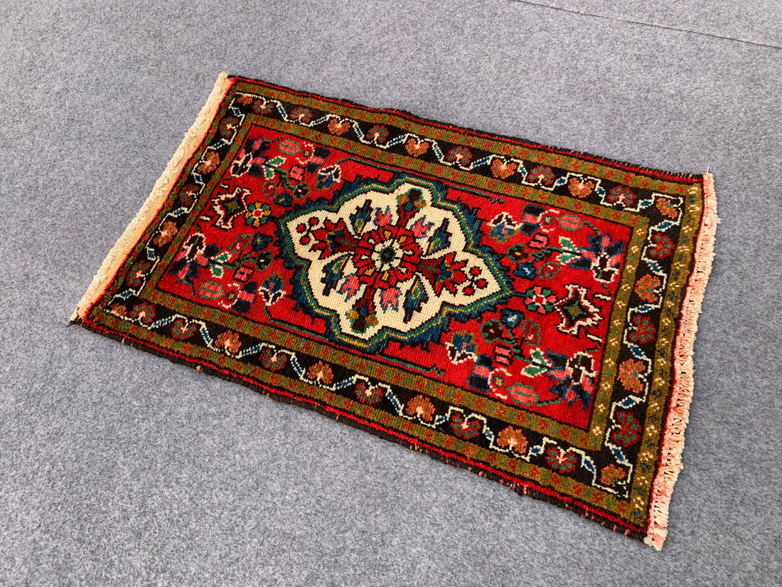 3.1' x 2.0' Ft. Authentic Persian Hamadan Hand Knotted Finest Wool Small Area Rug BR1073