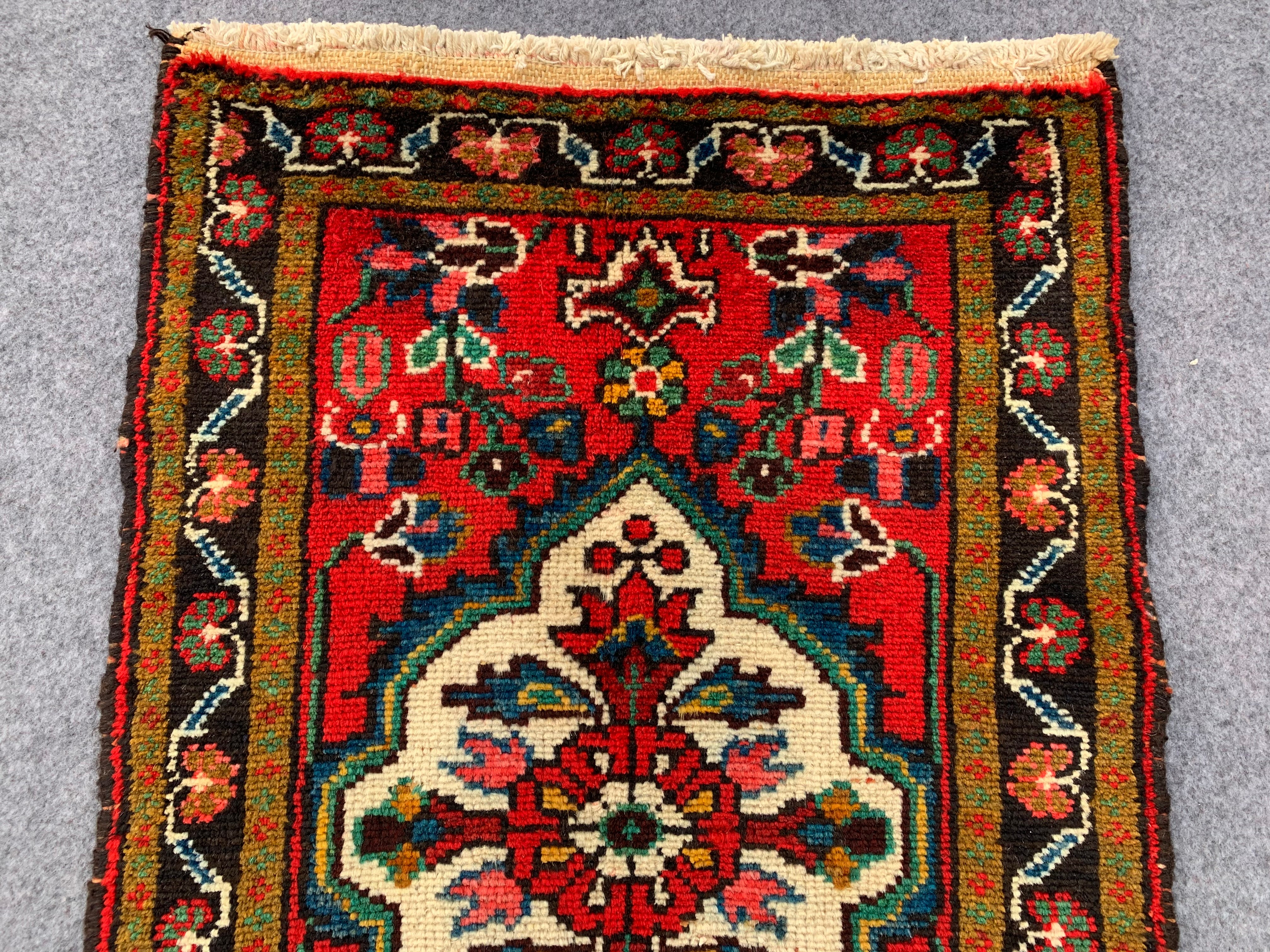 3.1' x 2.0' Ft. Authentic Persian Hamadan Hand Knotted Finest Wool Small Area Rug BR1073