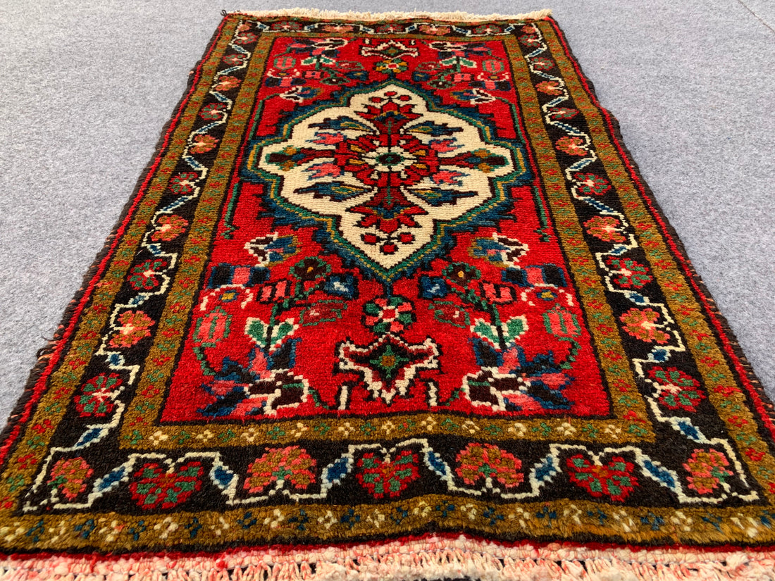 3.1' x 2.0' Ft. Authentic Persian Hamadan Hand Knotted Finest Wool Small Area Rug BR1073