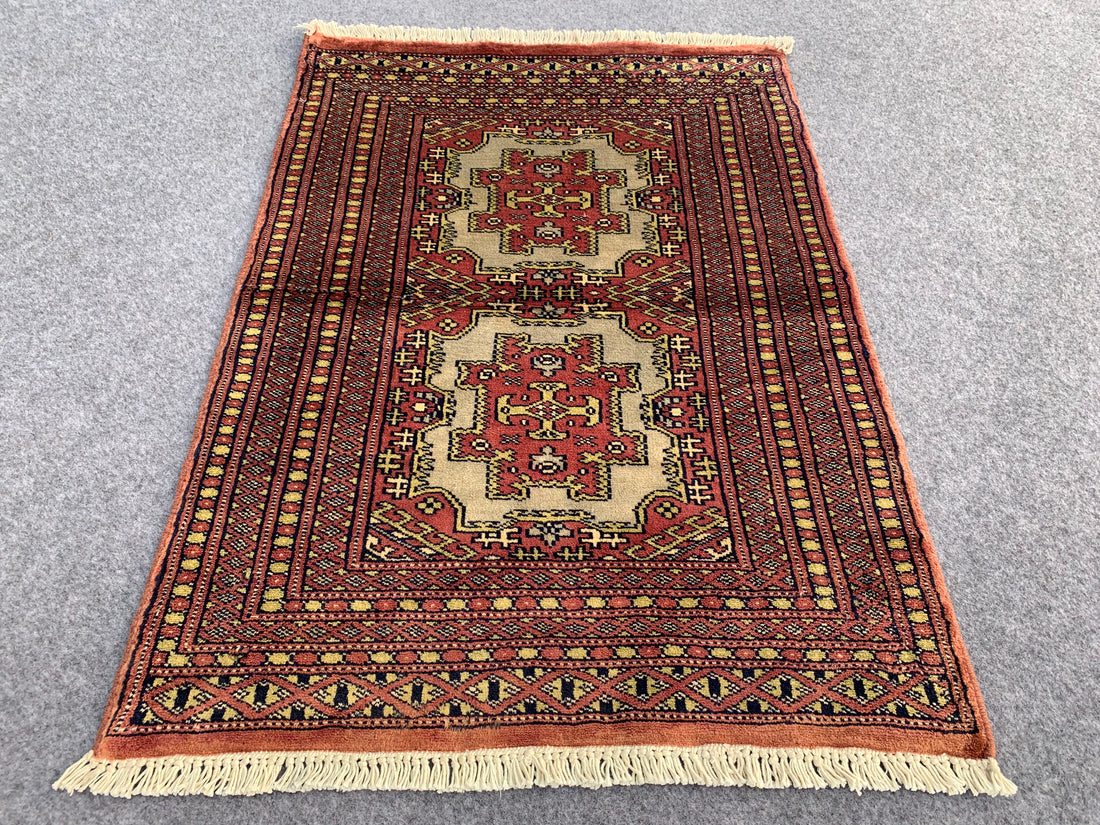 3.1' x 2.0' Ft. Authentic Pakistani Jaldar Hand Knotted SILK Small Area Rug BR1076