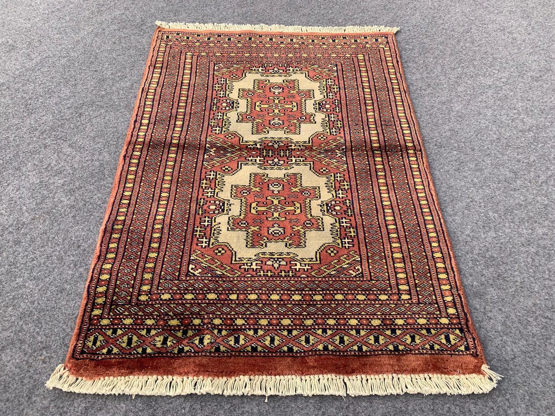 3.1' x 2.0' Ft. Authentic Pakistani Jaldar Hand Knotted SILK Small Area Rug BR1076