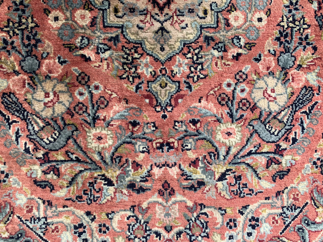 3.2' x 2.2' Ft. Authentic Persian Badam Gul Hand Knotted Small Wool Area Rug BR1082