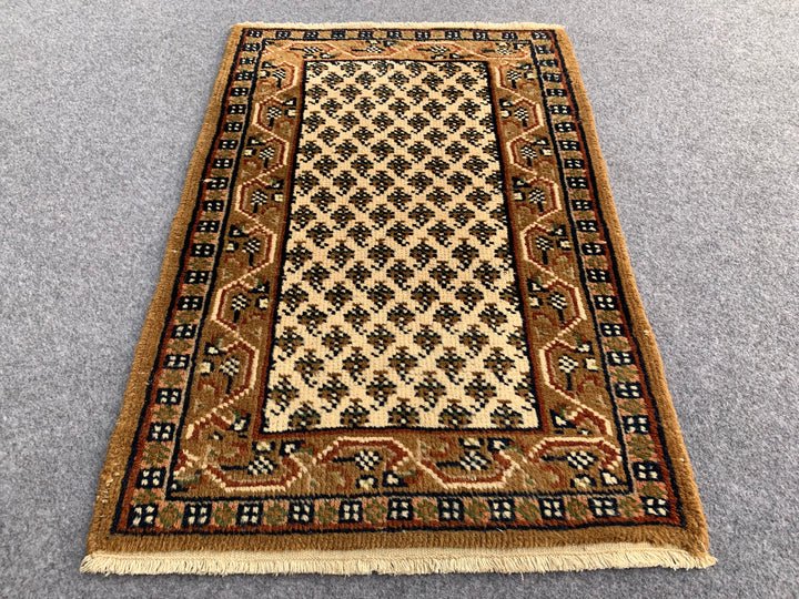 2.11' x 2.0' Ft. Authentic Persian Hamadan Hand Knotted Small Wool Area Rug BR1083