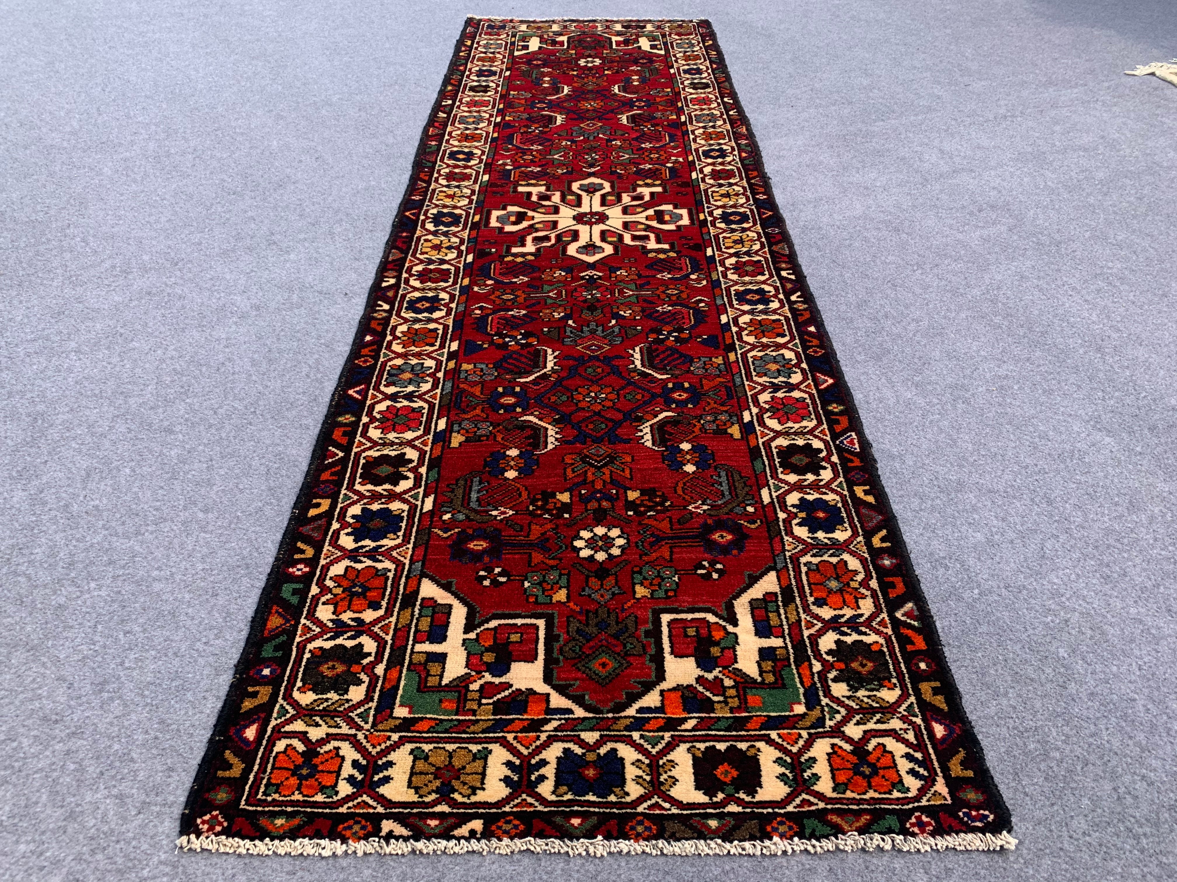 9.0' x 2.8' Ft. Authentic Persian Hamadan Bakhtiyar Hand Knotted Finest Wool Runner / Rug BR1277