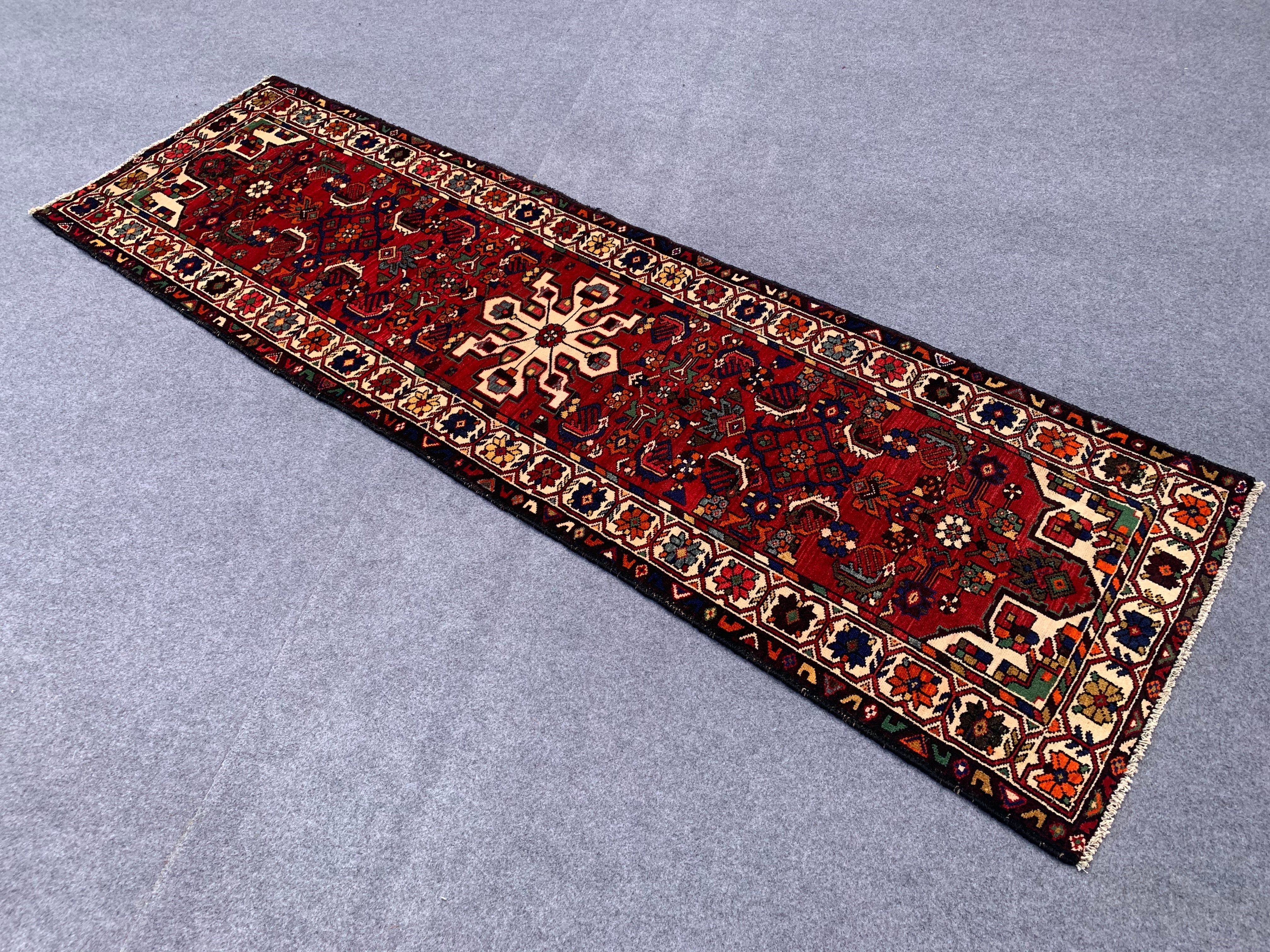 9.0' x 2.8' Ft. Authentic Persian Hamadan Bakhtiyar Hand Knotted Finest Wool Runner / Rug BR1277