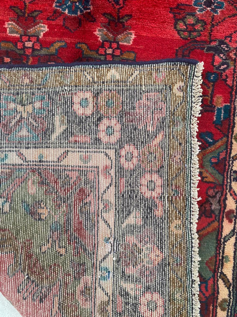 10.9' x 3.5' Ft. Authentic Persian Hamadan Tribal Hand Knotted Fine Wool Runner / Rug BR133