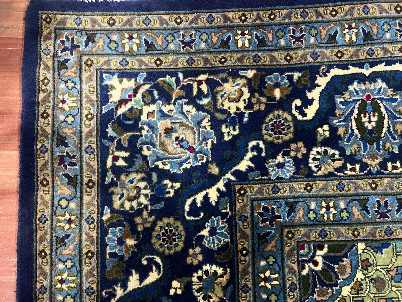 12.8' x 10' Authentic Vintage Persian Kashan Hand Knotted Wool Area Rug - BR134