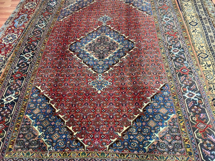 9' x 6' Spectacular Rare Authentic Wool & Silk Vintage Persian Tabriz Mahi Hand Knotted Area Rug - BR144