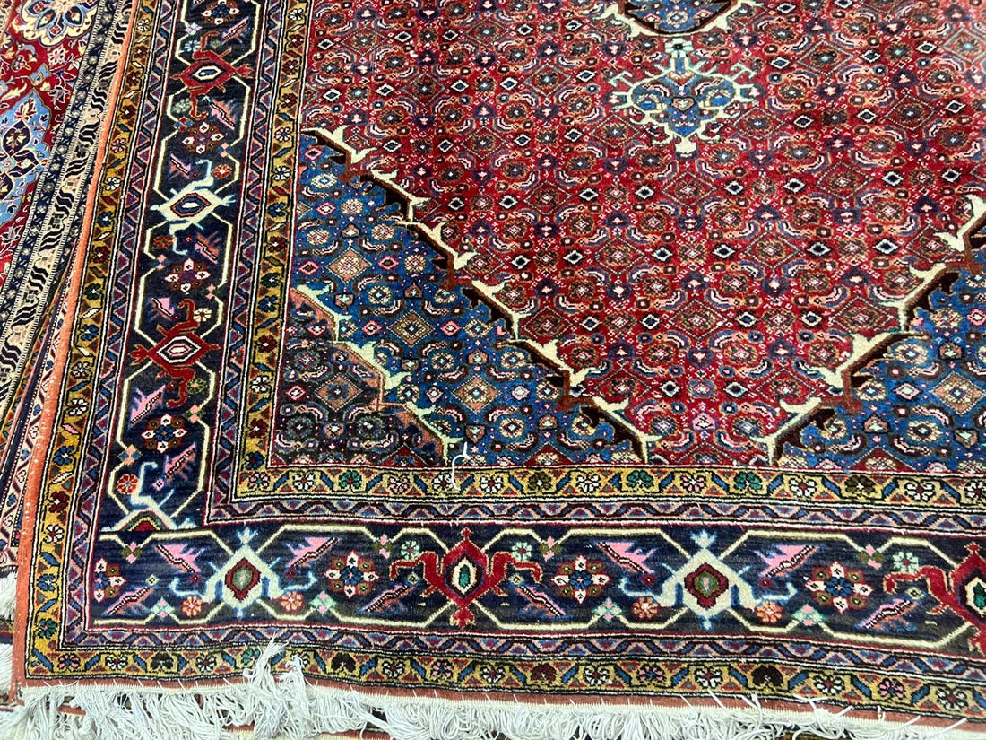 9' x 6' Spectacular Rare Authentic Wool & Silk Vintage Persian Tabriz Mahi Hand Knotted Area Rug - BR144