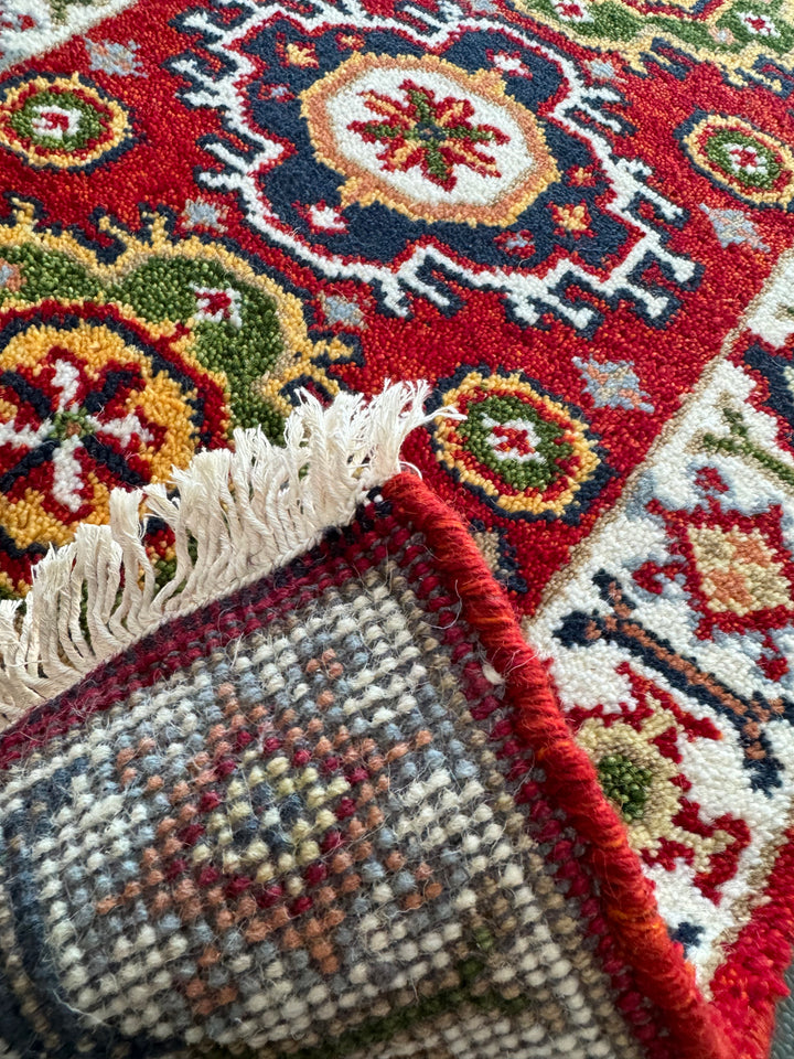 3' x 2' Ft. Authentic Indian Southwestern Design Hand Knotted Veg Dyed Hand Spun Wool Small Area Rug BR183A