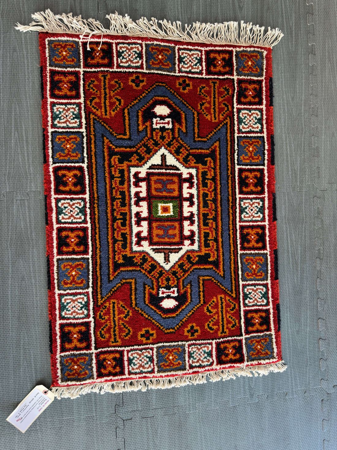 3' x 2' Ft. Authentic Indian Southwestern Design Hand Knotted Veg. Dyed Wool Small Area Rug BR186