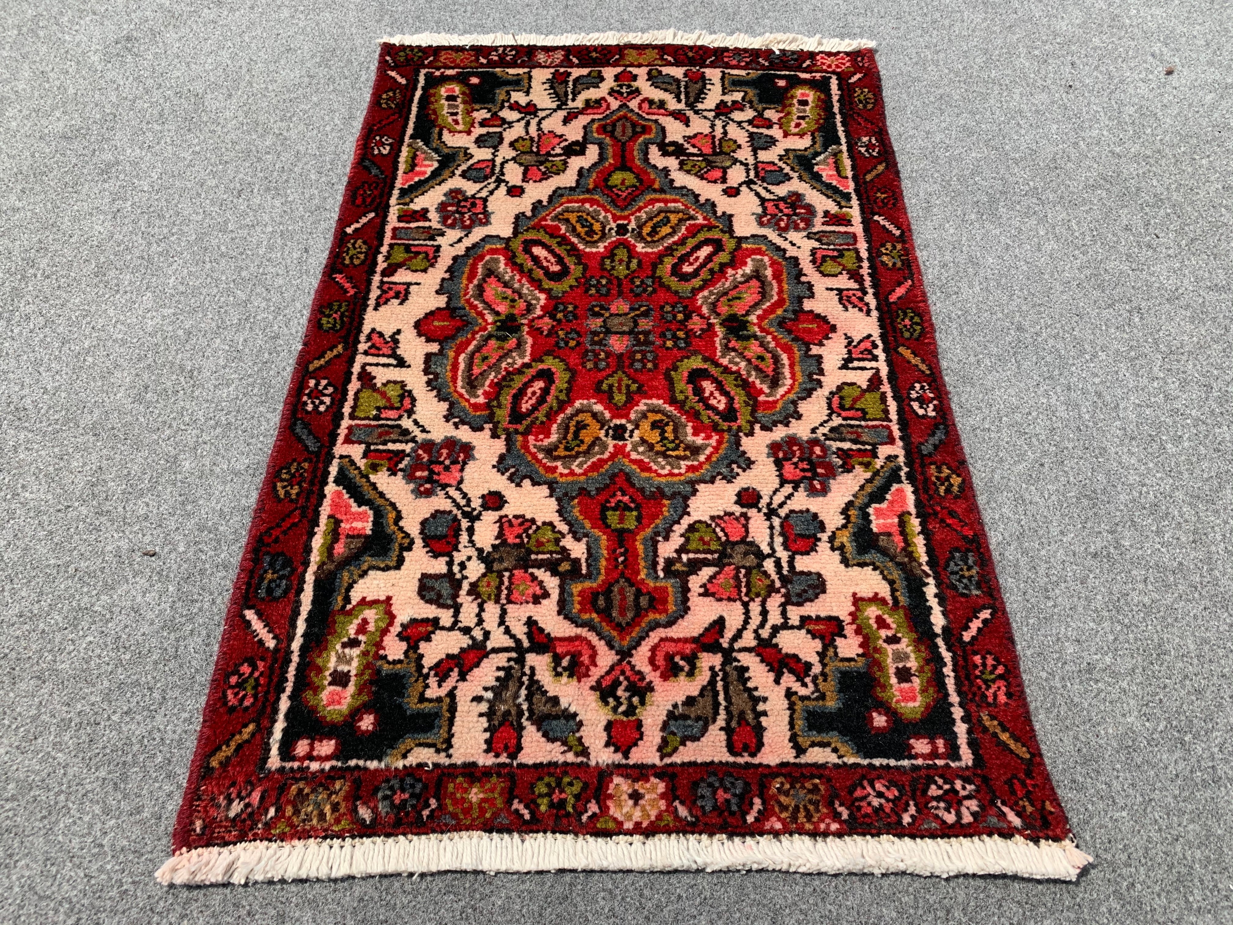 2.1' x 1.1' Ft. Authentic Persian Hamadan Tribal Hand Knotted Small Wool Area Rug BR190
