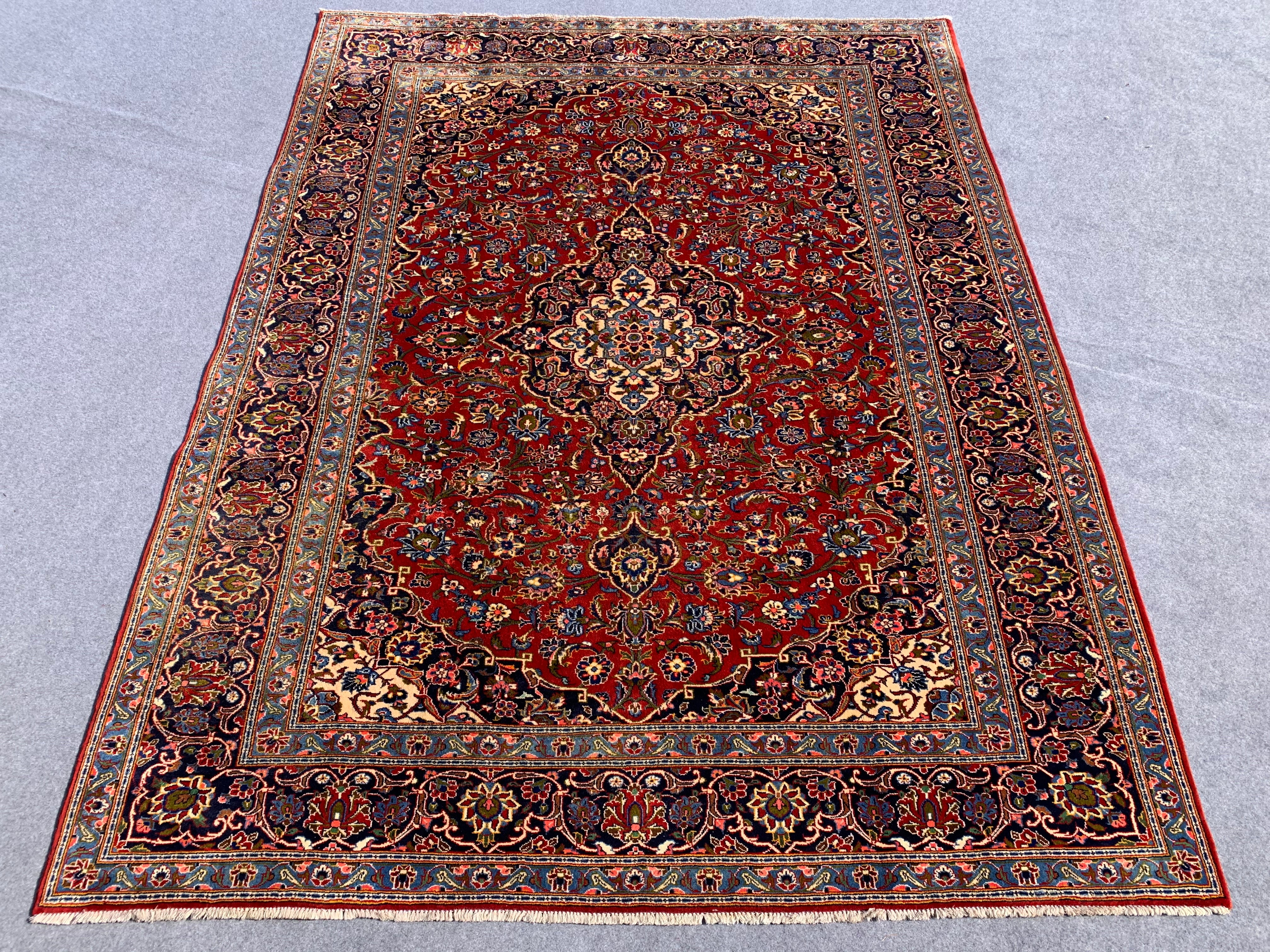 10' x 8' Authentic Persian Kashan Hand Knotted Finest Wool Large Area Rug - BR268