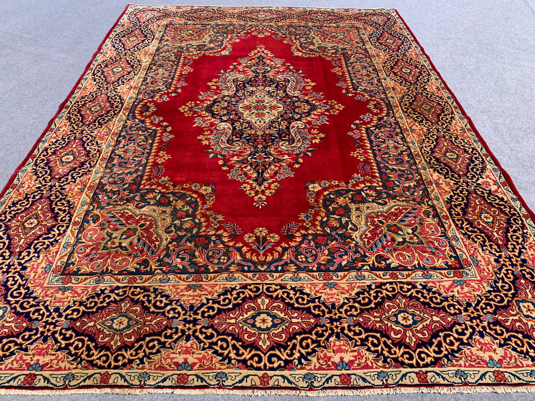 11.3' x 8.2' Ft. Authentic Persian Karastan Kirman Hand Knotted Finest Wool Large Area Rug BR271