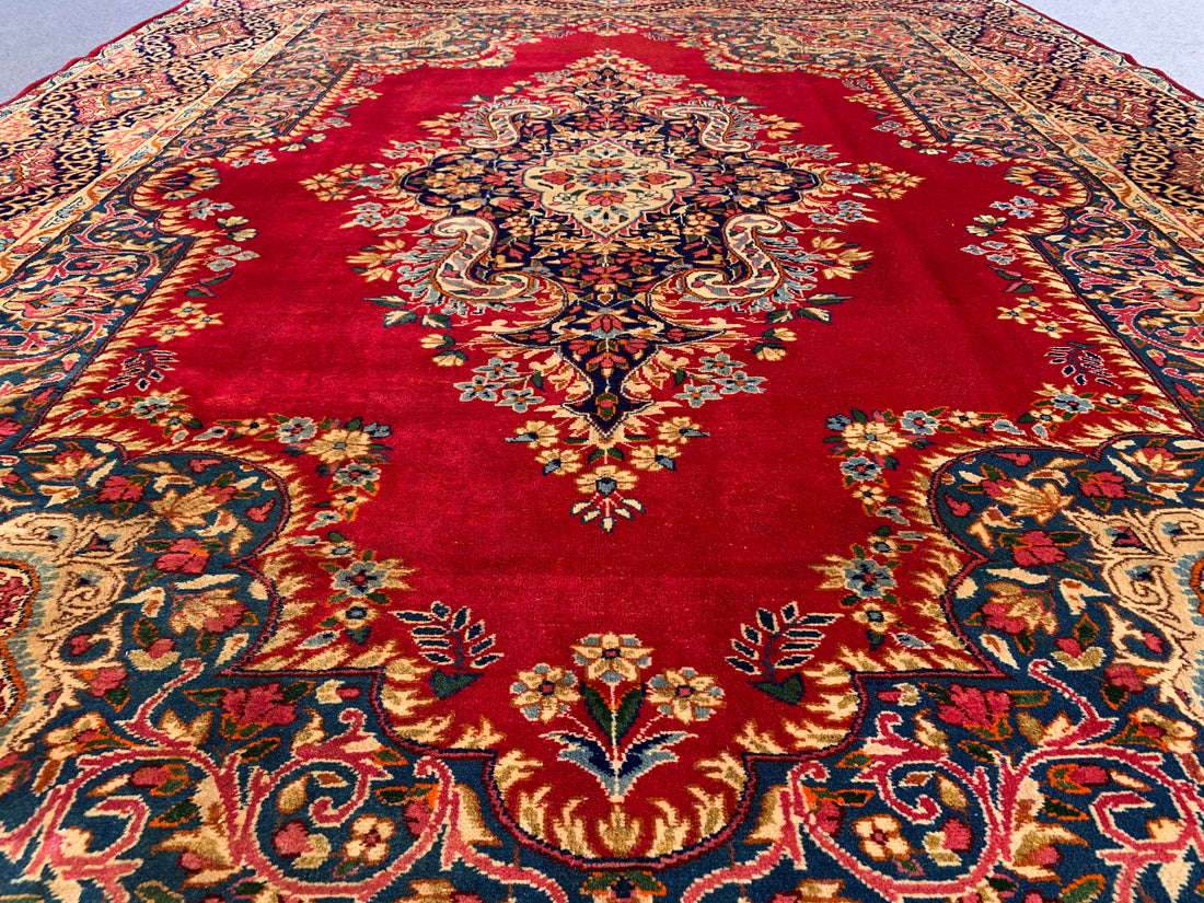 11.3' x 8.2' Ft. Authentic Persian Karastan Kirman Hand Knotted Finest Wool Large Area Rug BR271