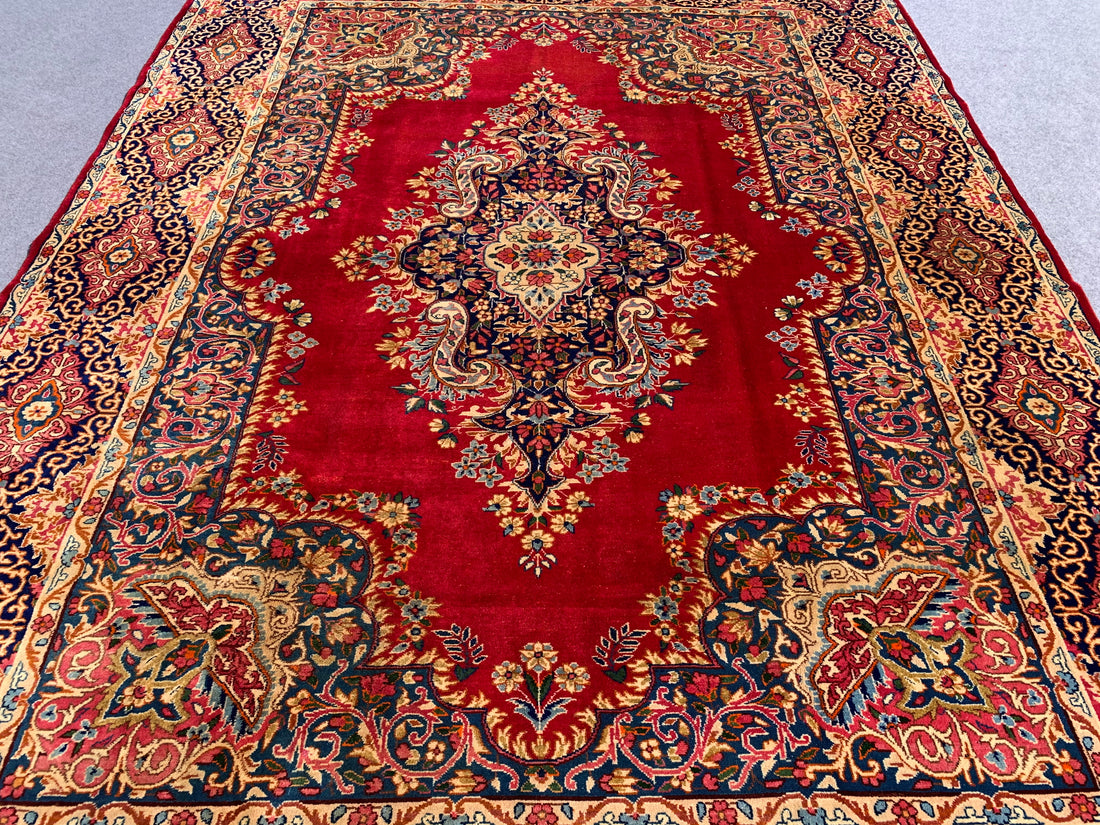 11.3' x 8.2' Ft. Authentic Persian Karastan Kirman Hand Knotted Finest Wool Large Area Rug BR271