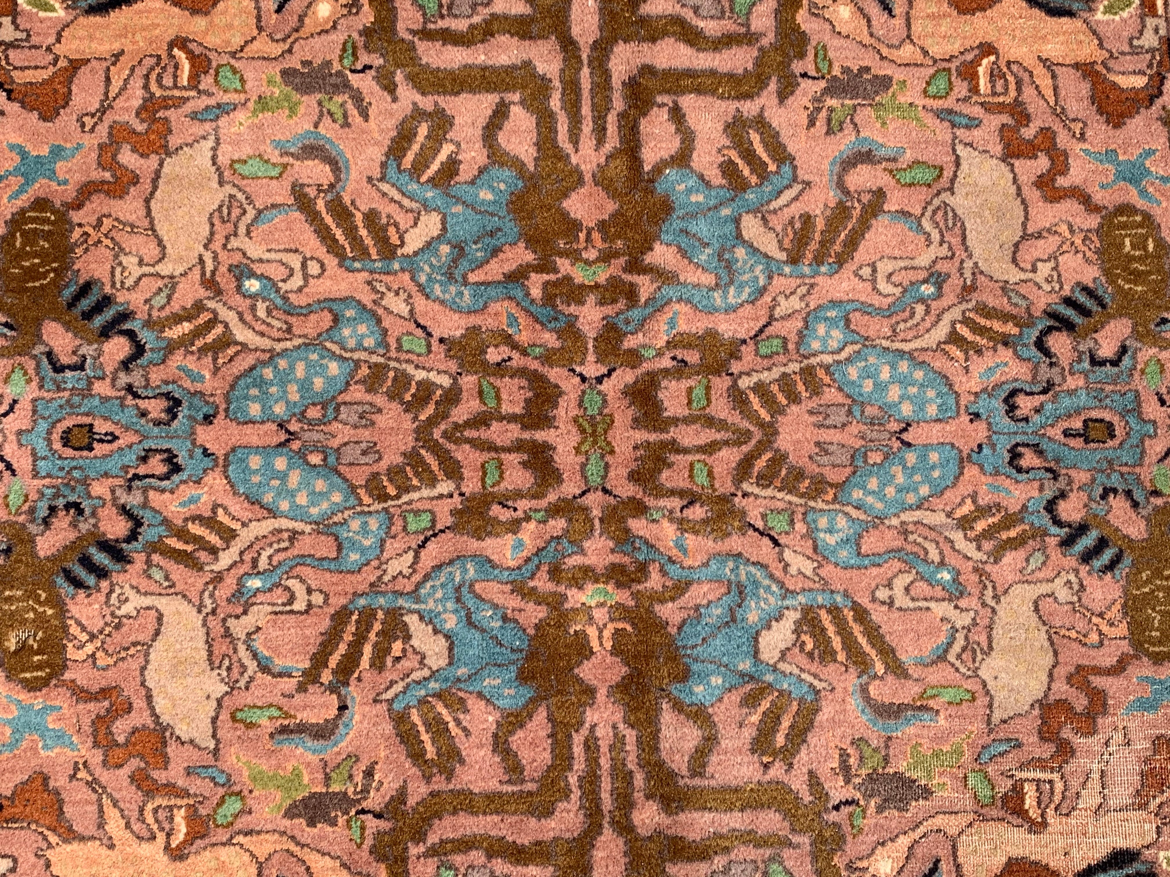 10' x 7' Ft. Authentic Vintage Persian Kashan Hand Knotted Finest Wool Area Rug BR280