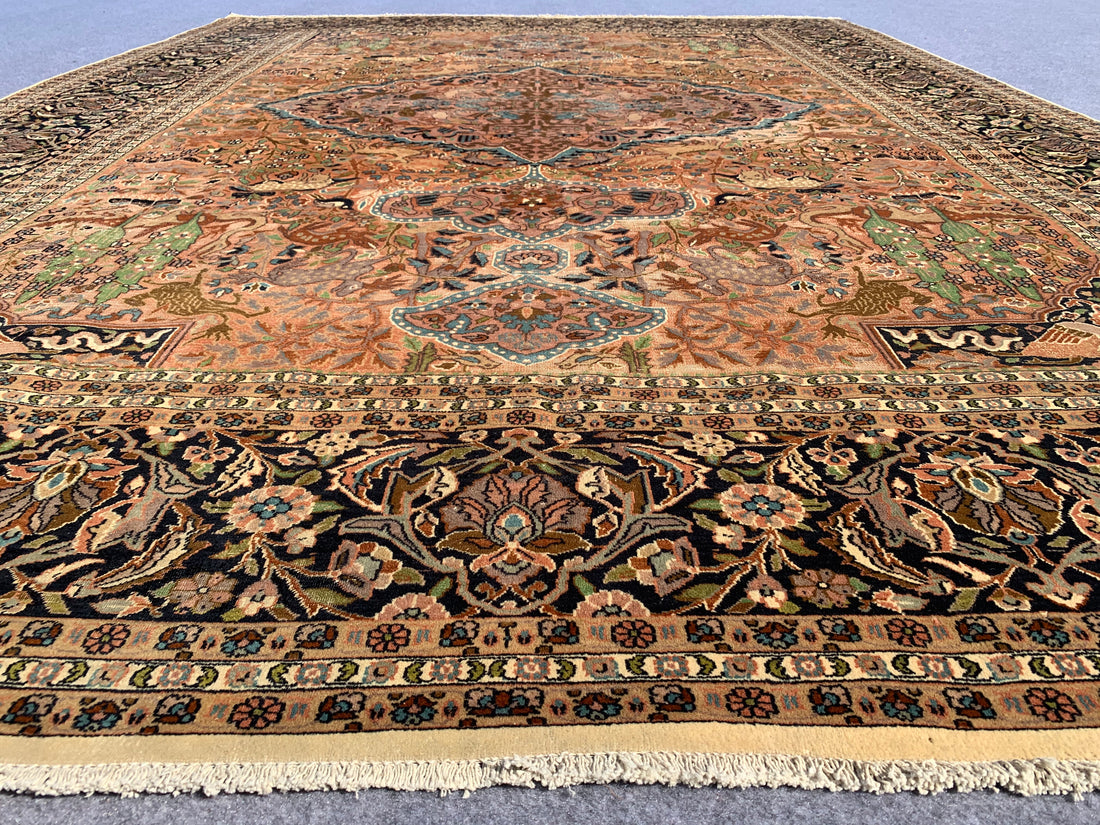 10' x 7' Ft. Authentic Vintage Persian Kashan Hand Knotted Finest Wool Area Rug BR280