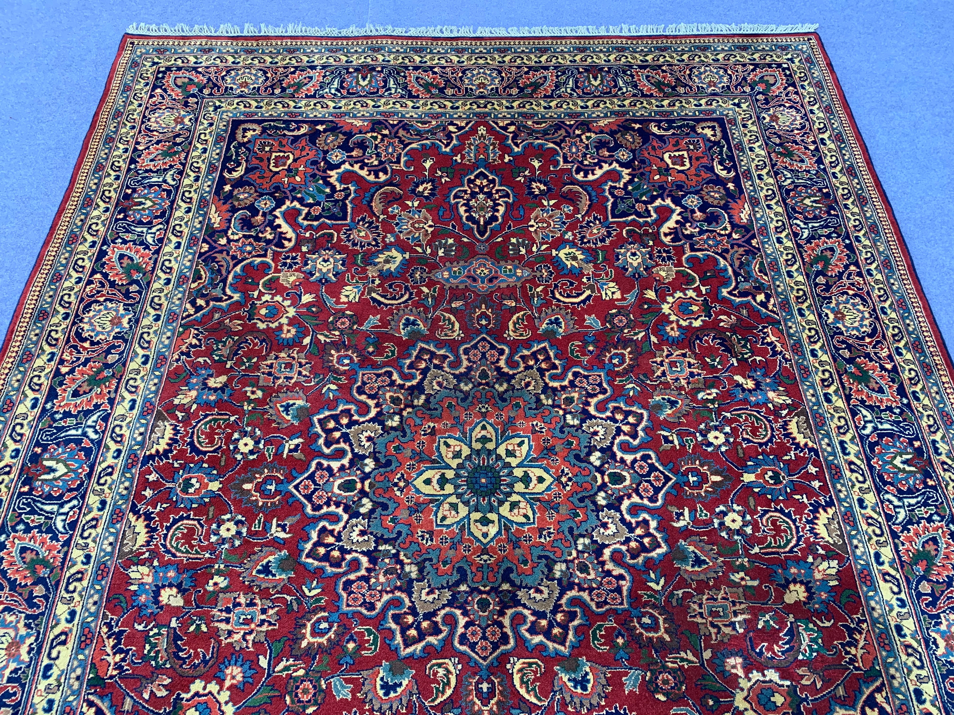 12' x 9' Ft. Authentic Persian Kashan Hand Knotted Fine Wool Large Area Rug BR297